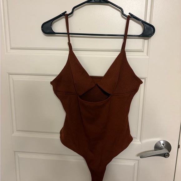 Rust Brown Cutout Bodysuit - Picture 6 of 8